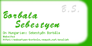 borbala sebestyen business card