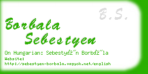 borbala sebestyen business card
